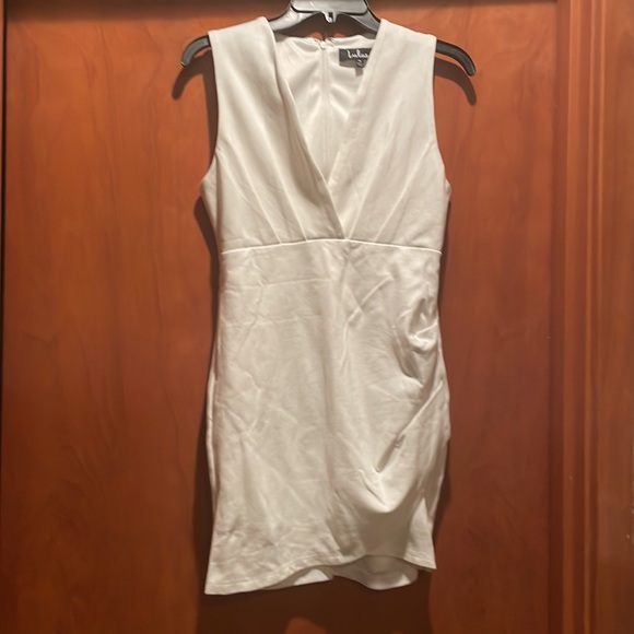 LULU”S “Cocktail Hour wrap dress” in WHITE - Picture 7 of 9